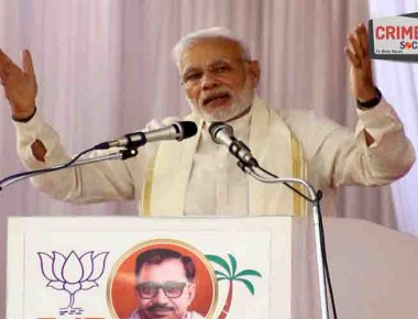 KOZHIKODE, INDIA - SEPTEMBER 23: Prime Minister Narendra Modi addresses during the BJP public meeting, on September 24, 2016 in Kozhikode, India. Modi targeted Pakistan on Saturday, saying there is only one country that exports terror to the entire world. He said that terrorism is affecting India's neighbours, including Afghanistan and Bangladesh. He also said, "I want to talk to the 'awam' of Pakistan today. I want to remind them that before 1947, you considered India your soil. I want to remind you about your ancestors... ask your rulers about how they are not able to handle PoK. They were not able to handle what is Bangladesh today. You are not able to handle Gilgit, Balochistan. Your rulers are misleading you over Kashmir." (Photo by Hindustan Times)