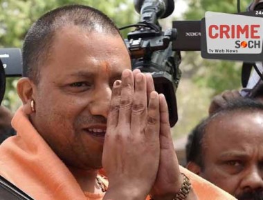 New Delhi : Chief Minister of Uttar Pradesh, Yogi Adityanath arrives at Parliament in New Delhi on Tuesday.PTI Photo by Subhav Shukla(PTI3_21_2017_000063B)