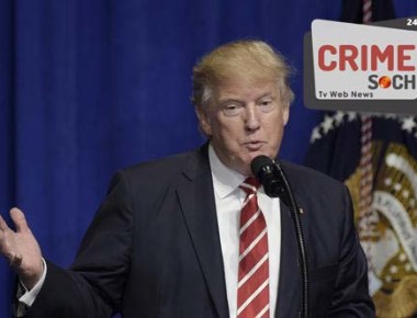 FILE - In this Monday, Feb. 6, 2017, file photo, President Donald Trump speaks to troops at MacDill Air Force Base in Tampa, Fla. In his speech, Trump falsely claimed that the news media often fails to cover terrorist attacks. The allegation echoes an accusation that has long gone unquestioned on Infowars, a website known for trafficking in dubious allegations of plots and cover-ups. While there’s no evidence that Trump gets his information from Alex Jones' Infowars site, Trump voiced his admiration for Jones when the Infowars host interviewed him in December 2015. (AP Photo/Susan Walsh, File)