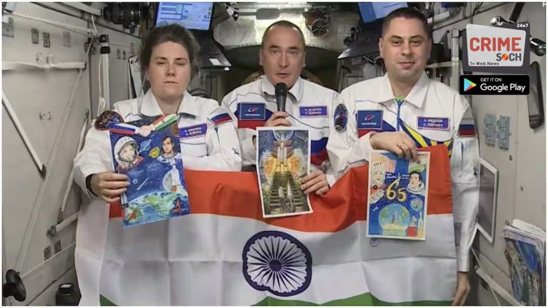 Russian Cosmonauts Hold Tricolour, Greet India Ahead Of 80th Independence Day